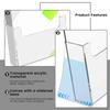 2Pcs Acrylic Brochure Holder Offices Clear Pamphlet Display Stand Stable Multipurpose Desk Leaflet Holder for Photo Paper Menu