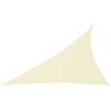 VIDAXL Triangular Sunshade Sail - PU-Coated Oxford Fabric - 3x4x5 M - Cream - Waterproof - UV Protection