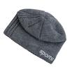 Unisex Sport Jacquard Wintermützen Mode Strickmützen für Männer und Frauen Beanie Mütze Outdoor Plüschfell gefüttert Warme Sportmützen