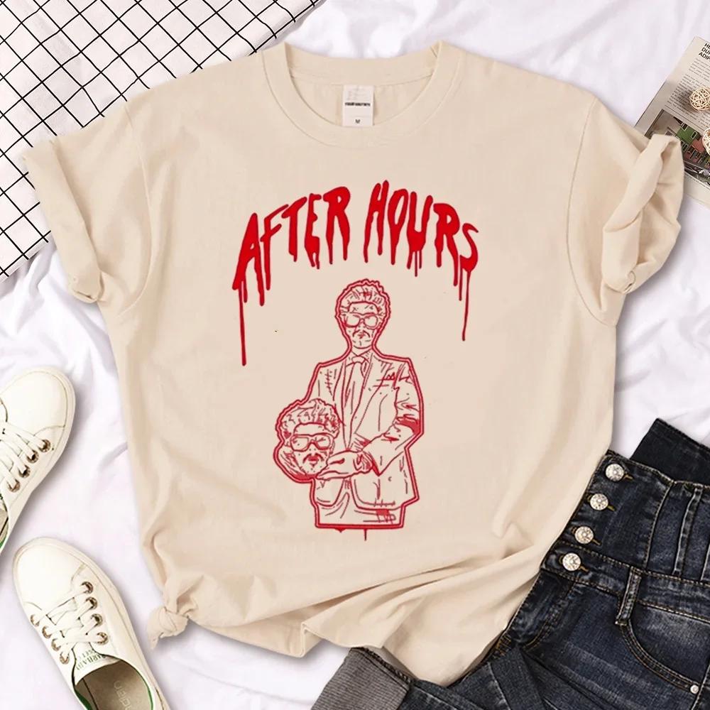 The Weeknd T-Shirt Damen Japanisches Grafiktop Mädchen Japanischer Manga Y2K Kleidung