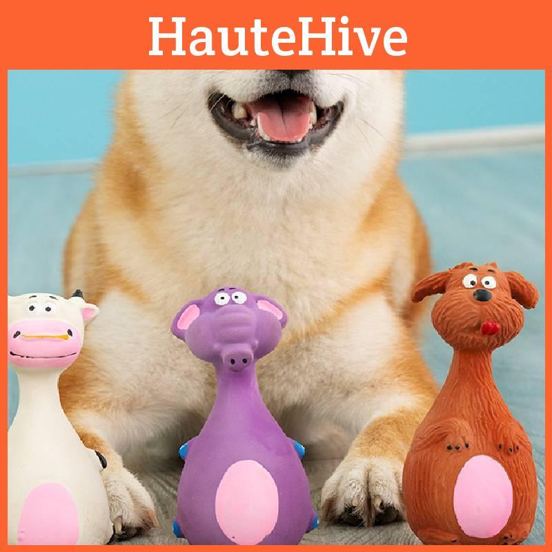 High Quality Squeaky Rubber Pet Toy For Dogs In Fun Cartoon Design And Colors