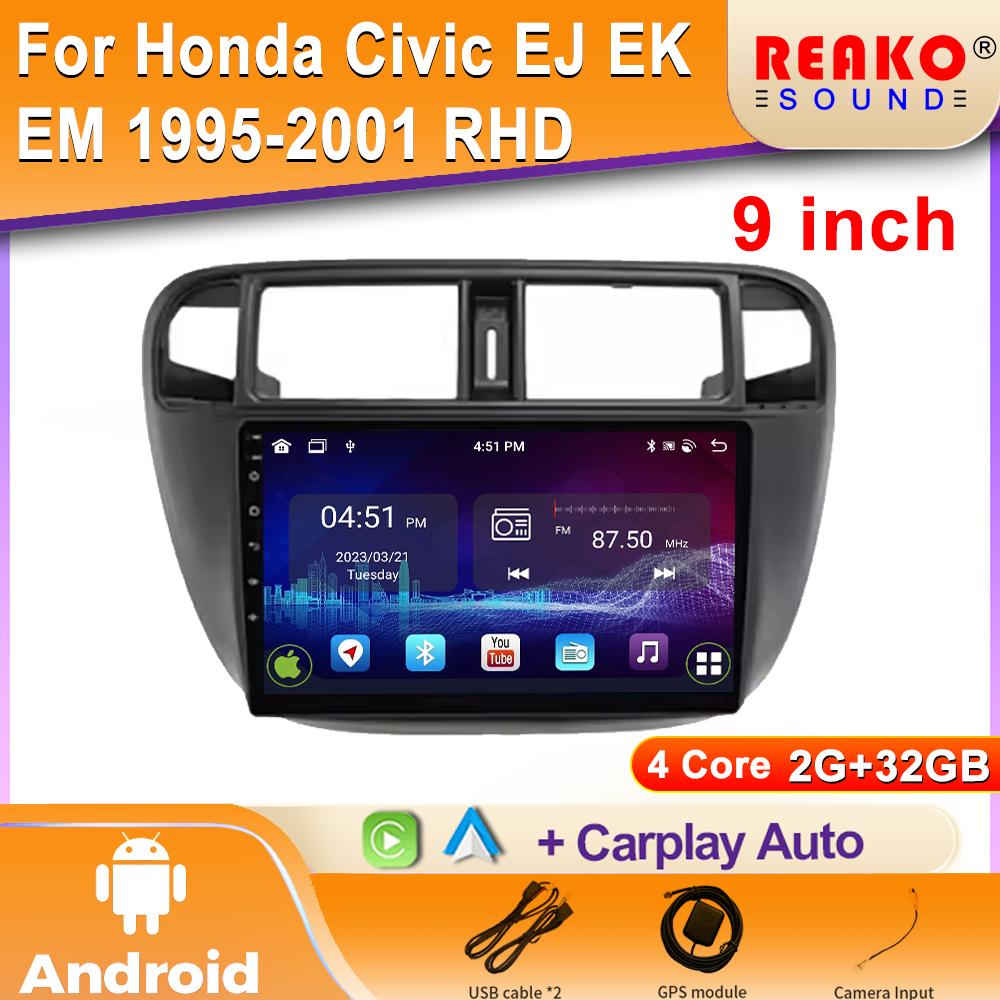 

Android Car Radio For Honda Civic EJ EK EM 1995-2001 RHDVideo Multimedia Player Navigation Stereo GPS Carplay Autoradio 4 core 2GB+32GB carplay