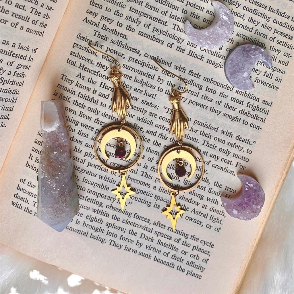 Bohemian Moon Earrings Alloy Dangle Jewelry For Women Men Spring