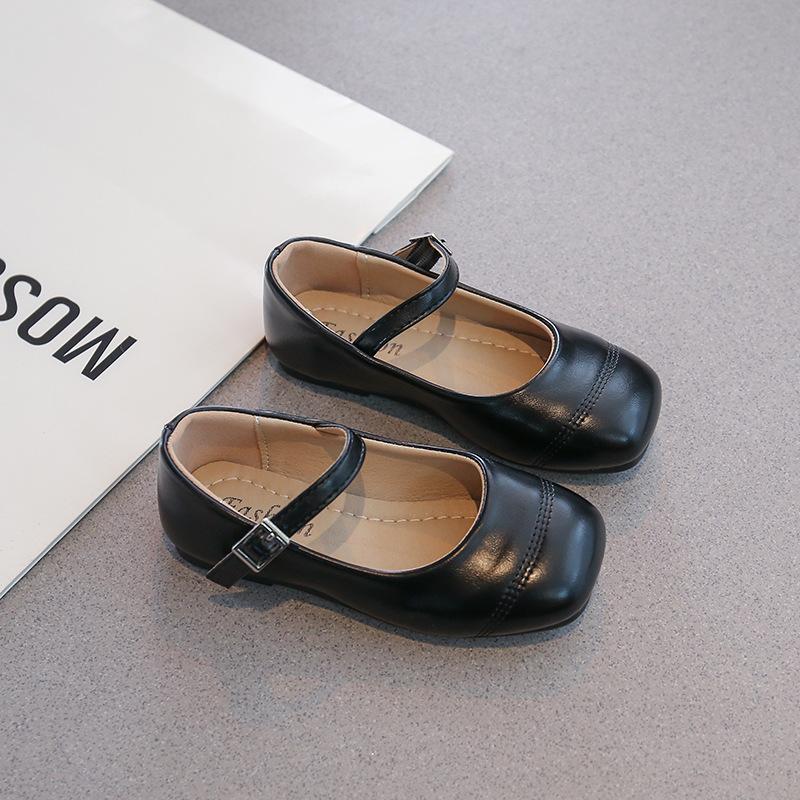 Girls' leather shoes 2025 spring and autumn new children's shoes silver little girl princess soft sole Mary Jane baby shoes