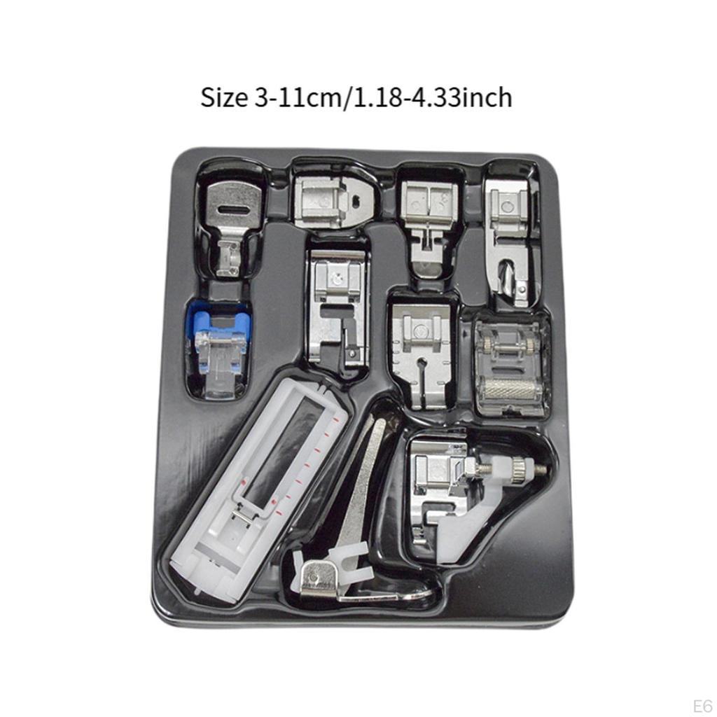 Home Sewing Machine Presser Feet Set Overlock Foot Edge Stitch Sturdy Accessories Metal