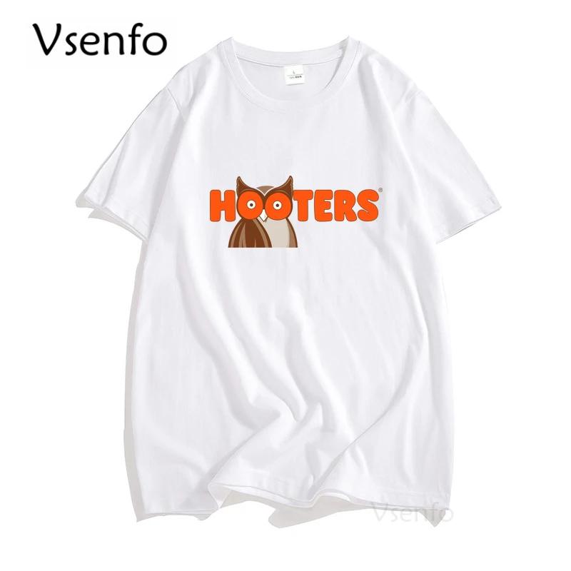 

Femboy Hooters Original Owl T Shirt for Men Casual Short Sleeves Cartoon Graphic T Shirts Men s Cotton Tops S белый