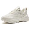 New Anta Bai Wei Cushioned Wear Resistant Breathable Height Increasing Low Top Casual Shoes Women's Ivory White 922428820-1