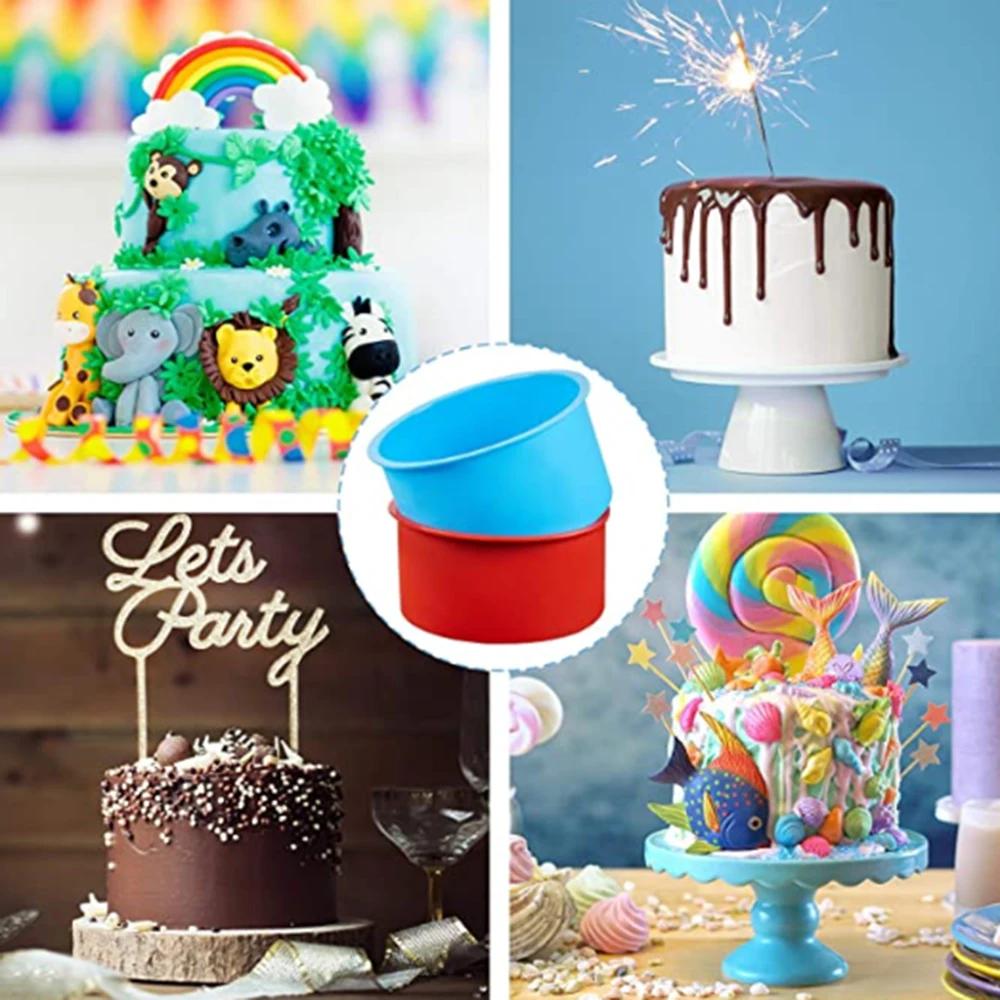 4 6 8 10 palcová forma kulatého tvaru Silikonová forma na pečení malých dortů Mousse Fondant Válec Forma na pečivo Dezert Jelly