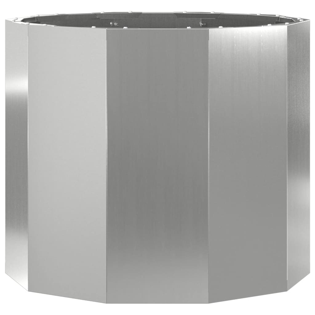 Plant Pot Silver 60 X 60 X 50 Cm Galvanized Steel