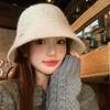 Female French Style Elegant Retro Versatile Basin Hat Big Head Circumference Showing Face Small Bucket Hat Trendy