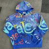 Premium Streetwear Hoodie With Rhinestone Embellishment Oversized Zip-Up Sweatshirt Men Cotton Blend Loose Fit