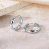 Elegant Titanium Steel Hoop Earrings for Women - Lightweight, Luxurious, Round & Colorfast Accessories