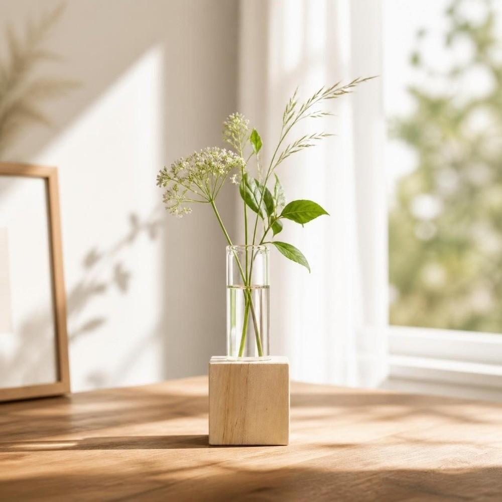 Minimalist Hydroponic Flower Vase Home Decoration Flower Holder Glass Tube Vase Office Decor