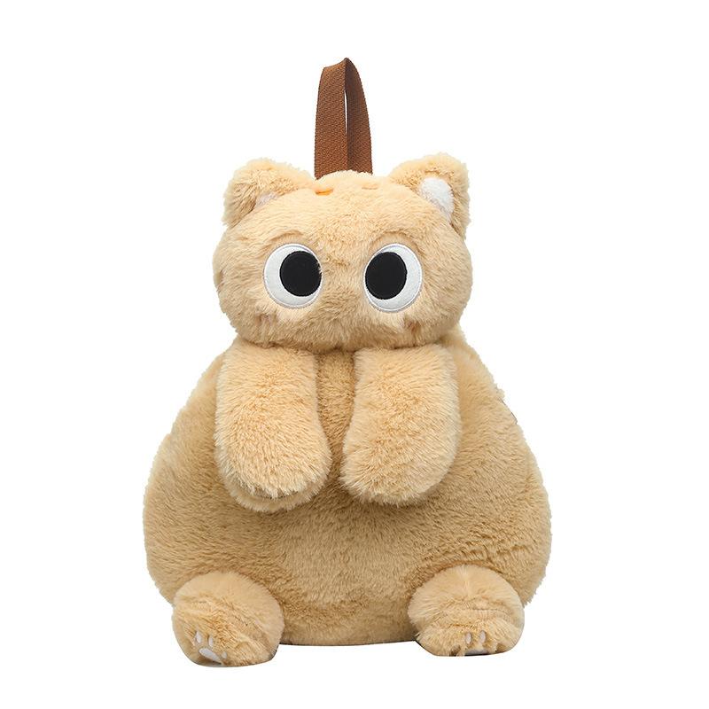 Kawaii Katzen-Spielzeug mit großen Augen für Kinder, Film-Plüsch-Rucksack, niedliche große Rucksäcke mit Stofftieren, für Jungen, Mädchen, Damen, weicher Rucksack, Geschenke