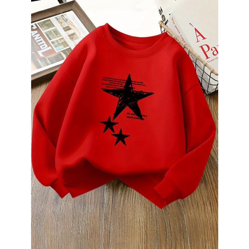 European sizes Kids' Round Neck Fashion Sweatshirt