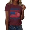 Women's Casual Short Sleeve Graphic T Shirt Crew Neck Top America Semiquincentennial 250 Years Strong Print Tee