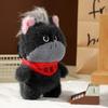 Stuffed Horse Stuffed Toy Keychain Black Simulation Horse Toy Keychain  Children Toy