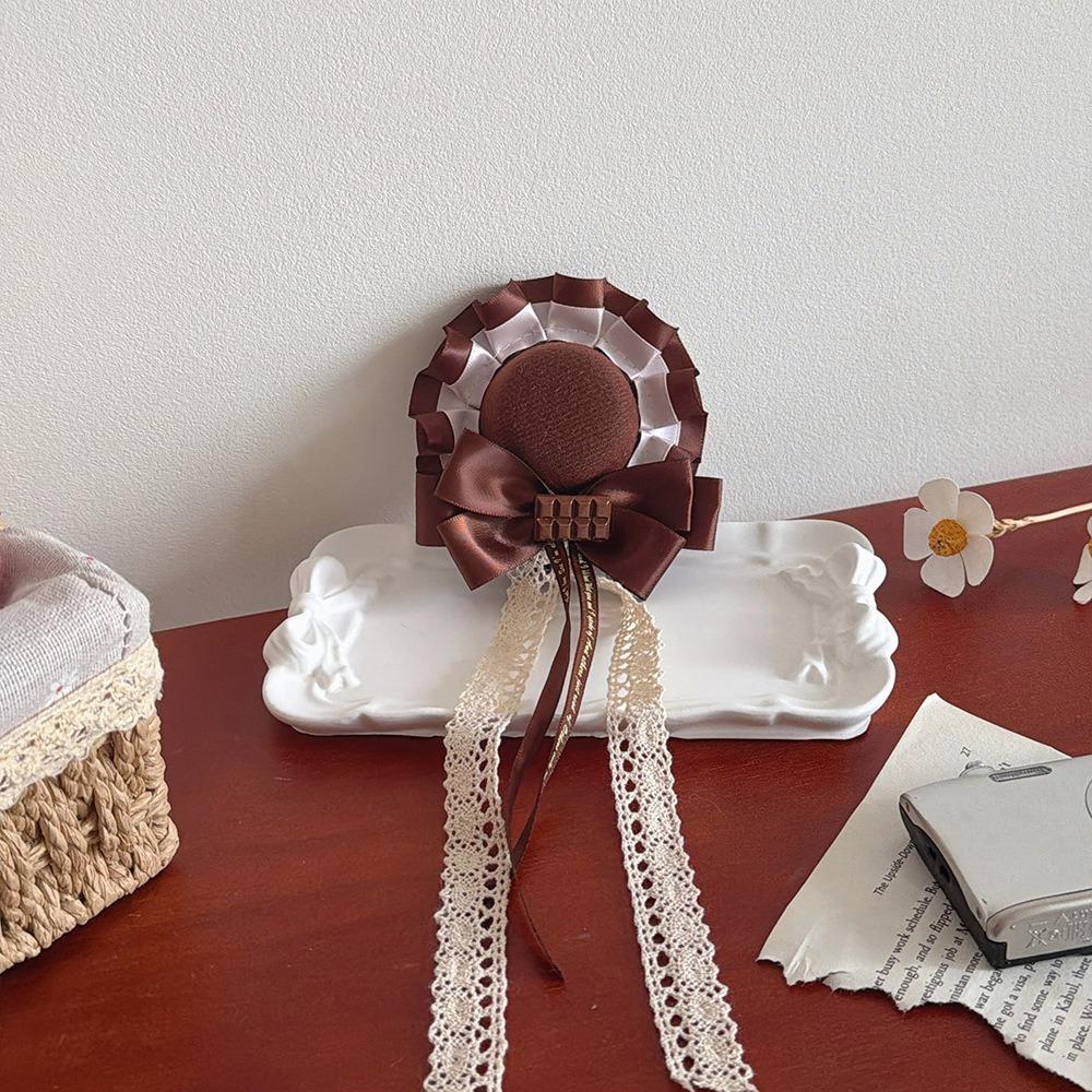 

Sweet Lolita Hair Clip Lacebow Hat-shaped Hair Clip Fashion Bow Hair Accessory Jewelry Accessories 3