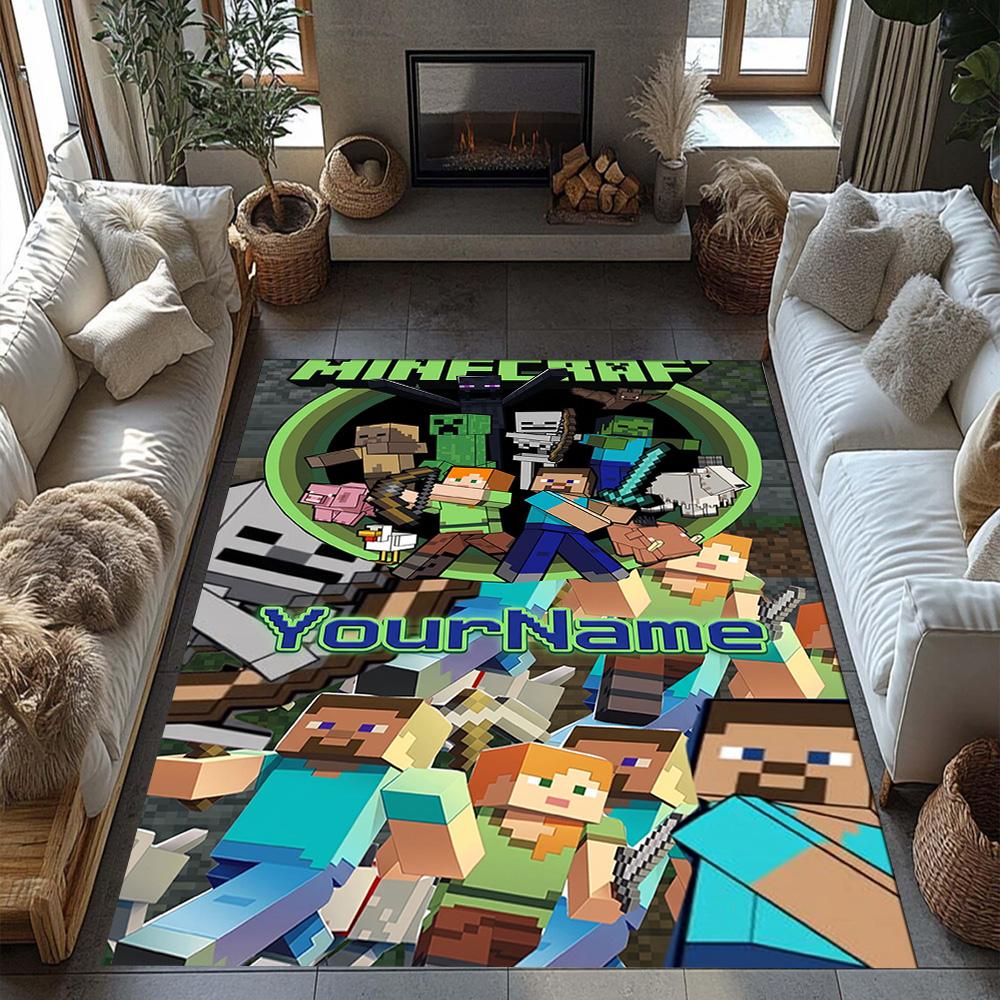Minecraft 97 Personalized Text Carpet Perfect for Dormitory Bedrooms Decorate room Playrooms Antislip Carpet Office home decor