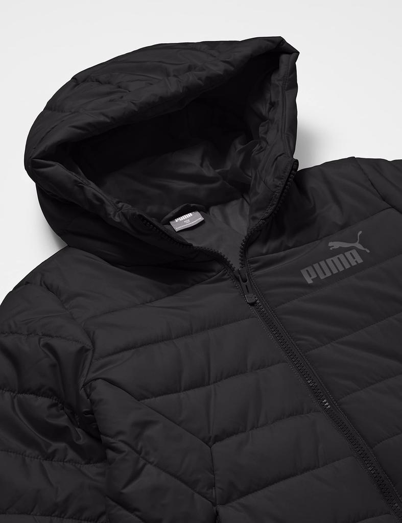 Puma ESS Padded and Long Black Size 150 Coat, Water-Repellent, Windproof, Moisturizing, Length, Kids', Fall/Winter 2023, (01),