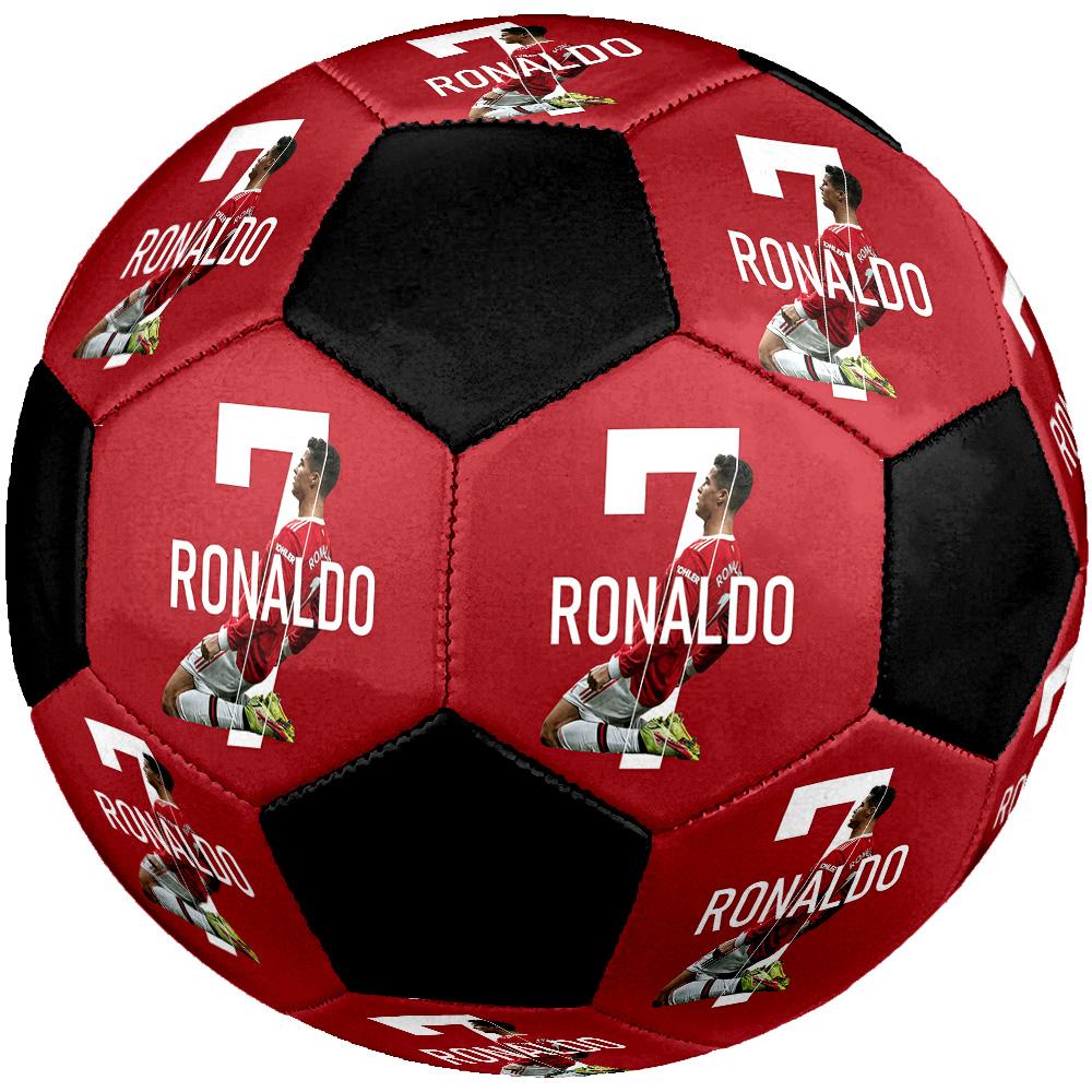 Cristiano Ronaldo 7 Balón de Fútbol Colorido Para Todas las Edades Cosido a Máquina PVC Listo para la Competición Duradero Alto Rebote. TAMAÑO5