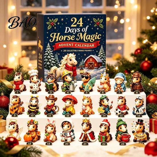 Christmas Advent Calendar 2026 Calendar, 24-Day Acrylic 2D Ornament Set with Secret Santa Gifts for Pet Lovers Animal Figures, Tree Hanging
