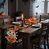 1Pcs Bohemian Halloween Halloween Theme Table Runner Decoration Pumpkin Bat Skull Elements Suitable for Party Festival Decor