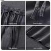 Men's Lightweight Cotton Linen Straight-Leg Sports Pants - Summer Versatile Style for Teens and Adults