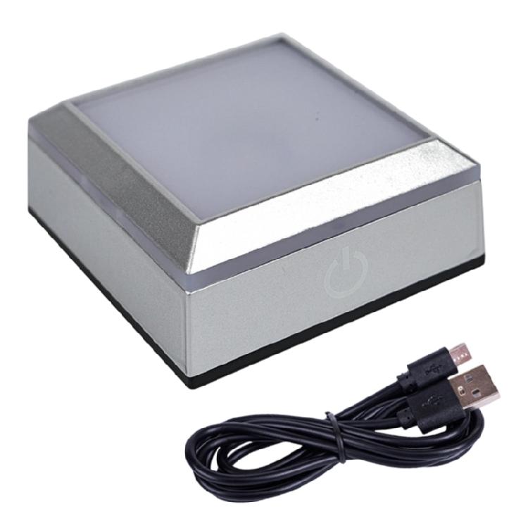 Crystals Lamp Base Featuring Touch Sensitive Dimmable LED for Atmospheres In Display and Decorative Use