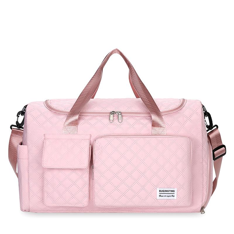 

Модный, Повседневный, Многофункциональный, Вместительный, Можно Использовать для Чехла на Дорожную Сумку, Алмазная Спортивная Сумка для Мокрых и Сухих Вещей, Отделение для Обуви розовый