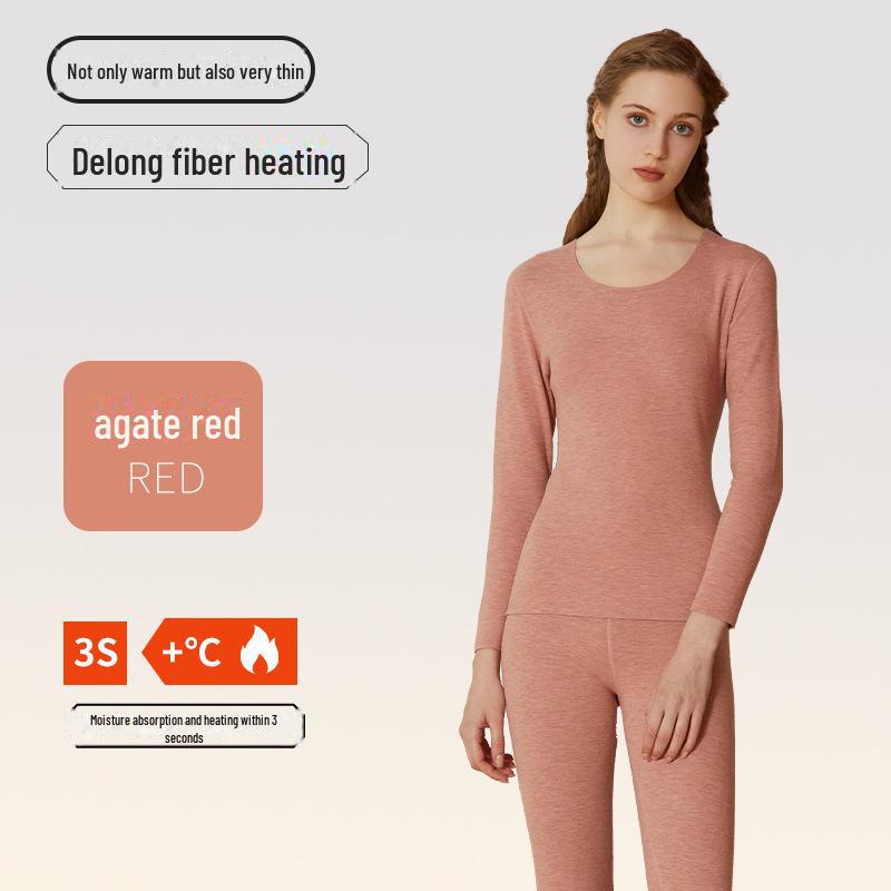 Antibakterielles Woll-Seiden-Samt-Thermo-Unterwäsche-Set für Herren & Damen - Nahtlose Heizung für Herbst & Winter