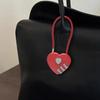 INS Korean Red Heart Lock Keychain Y2K Emo Aesthetic Vintage Charm Keychain Bag Pendant Punk Sweet Accessories Harajuku Jewelry