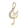 Exquisite Light Luxury Music Note Brooch Set - Anti-exposure Corsage Pin for Women