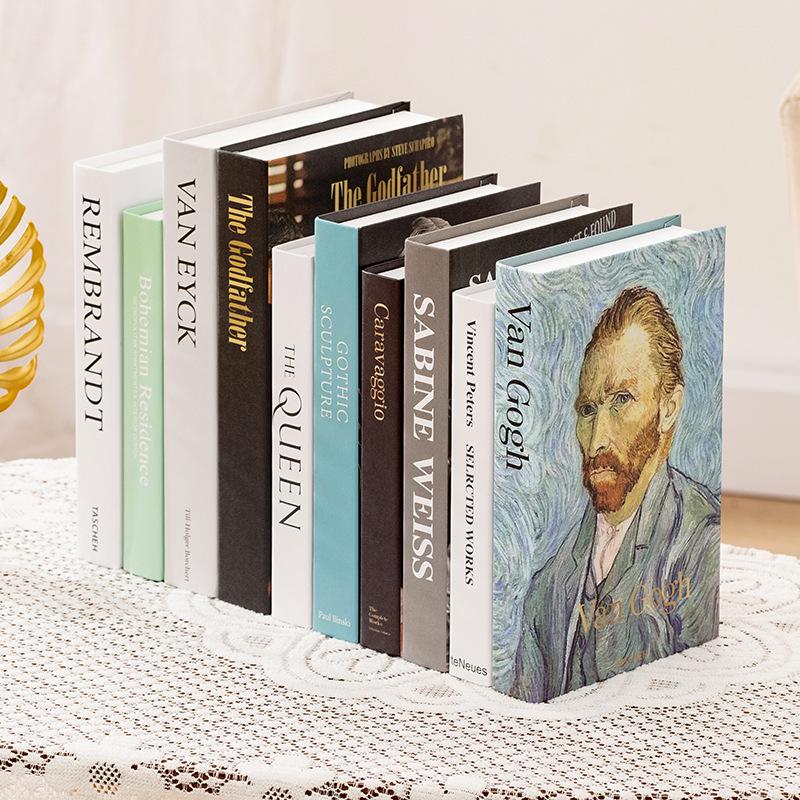 Luxury Decorative Fake Books: English Book Models for Photography and Home Decor