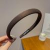 French minimalist coffee Maillard sponge hairband female Joker headband online celebrity 2025 new headband hairpin.