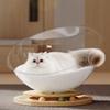 Transparnt Space Capsule Cat Bed Acrylic Cat Toys Good Load Bearing Cat Sleeping Nest  All Season