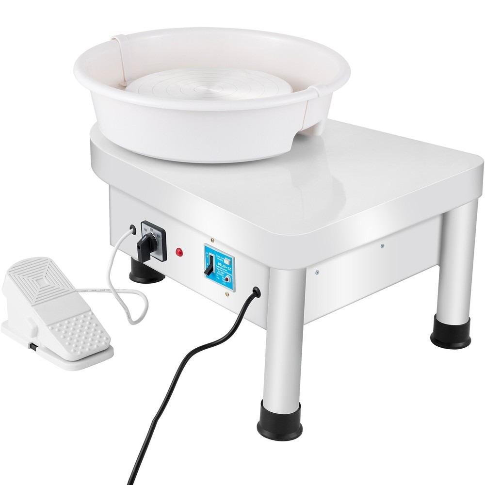 SIHAO Pottery Wheel Ceramic Wheel Forming Machine 60-300 RPM Speed Adjustable Foot Pedal Adjustable Lift Leg Detachable Basin