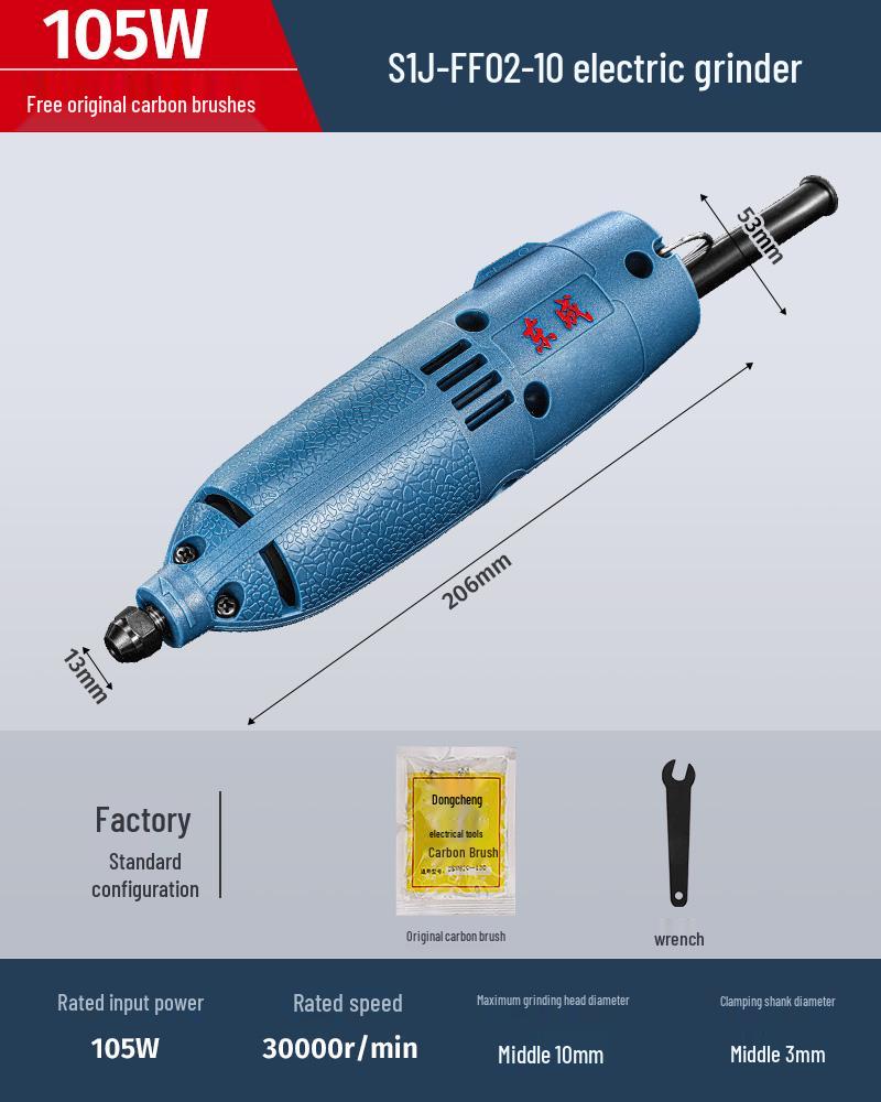 220V Electric Grinder & Polisher for Wood Carving and Internal Grinding