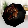 1pc Tiger Roar Umbrella with Plastic Handle,Compact & Stylish,Suitable for All Seasons Ptys26013