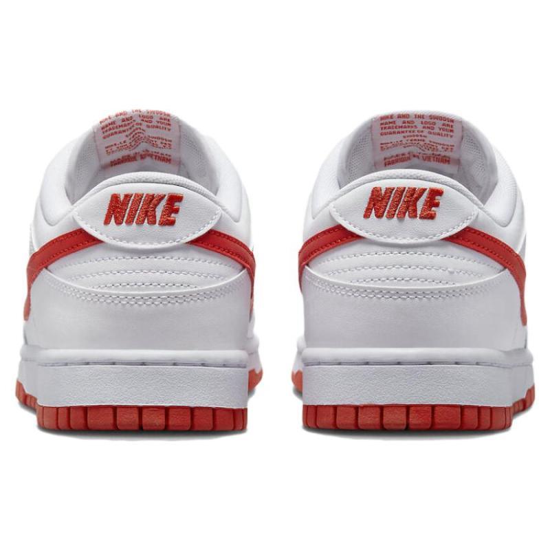 Nike Dunk Low Retro White Picante Red Skate Shoes Sneakers