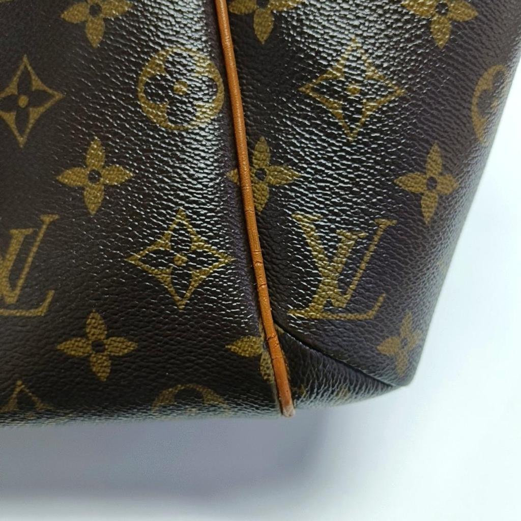 [Pre-Owned] Classic Monogram Canvas And Leather Trimmed Detail Tote Shoulder Bag - Fair #CGLY4B
