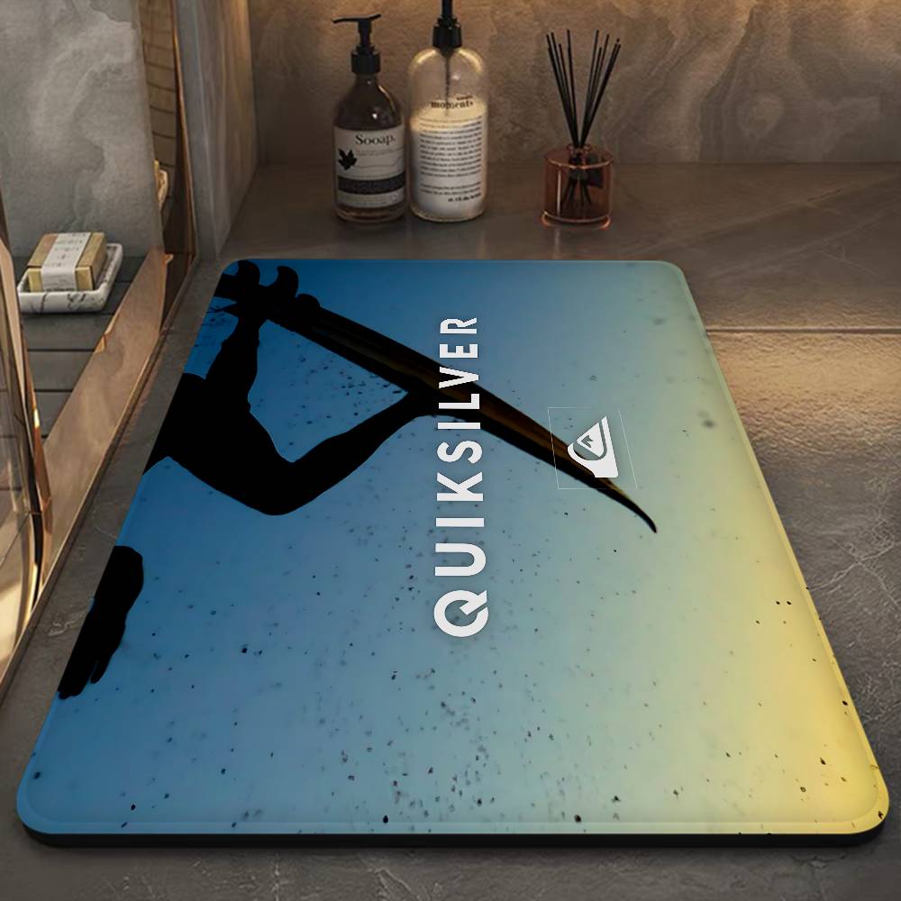 Surf Brand Q-Quiksilver Floor Mat Rectangle Anti-slip Home Soft Badmat Front Door Indoor Outdoor Mat el Decor Mat