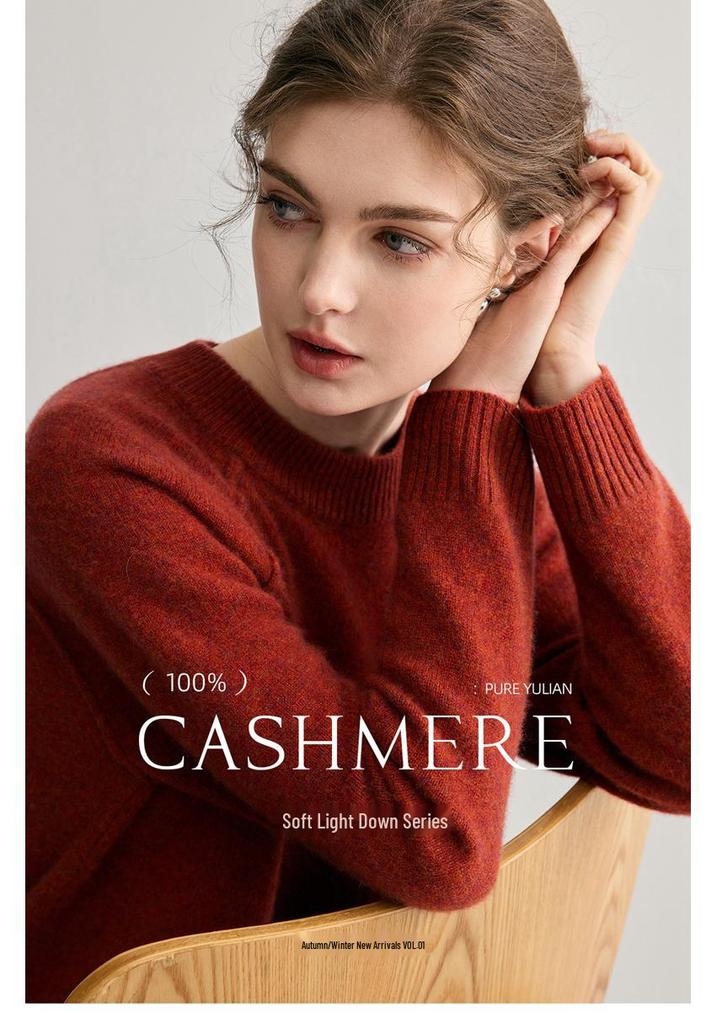 Women's Loose Fit 100% Pure Cashmere Sweater - Thick, Soft & Warm for Autumn/Winter