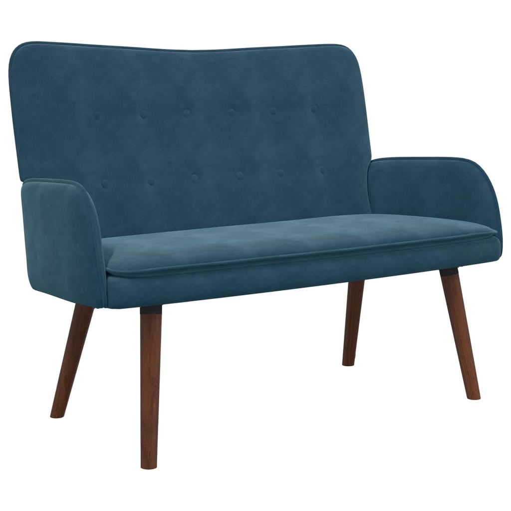 2 Seater Sofa Blue 115 x 61 x 87 cm Velvet (V)