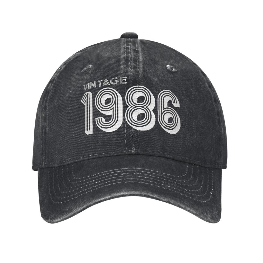 Born in 1986 vintage age 40 years old funny 40th birthday Headwear Baseball Cap Men Women Daily  Caps Hat Adjustable Trucker Hat