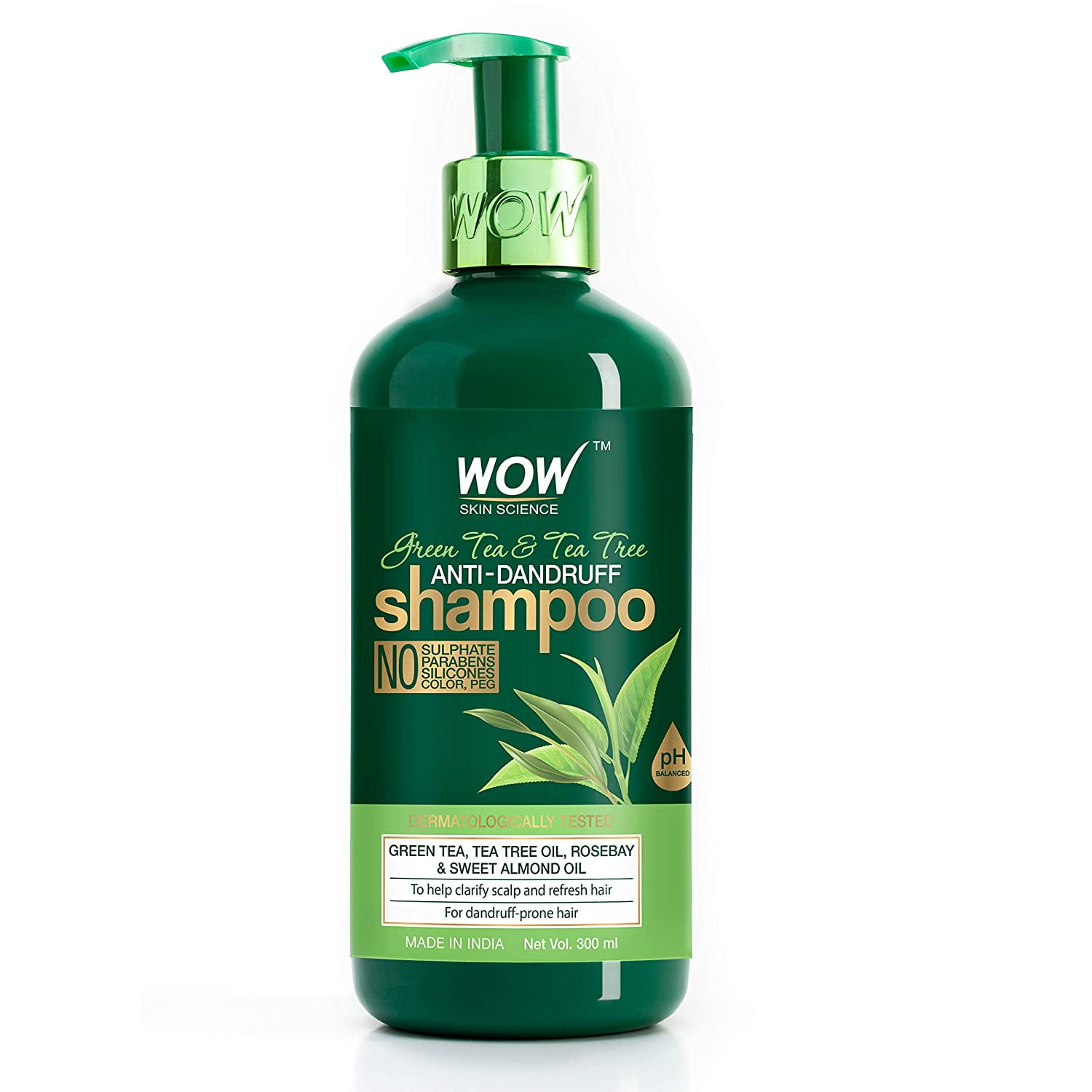 

WOW Skin Science Шампунь против перхоти с зеленым чаем и чайным деревом - 300 мл