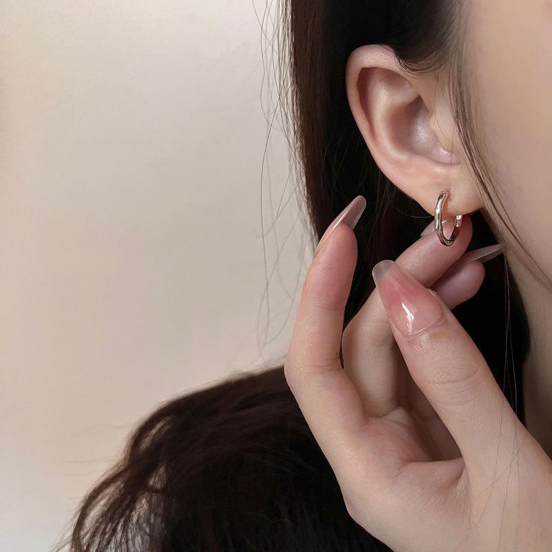 All-match Simple Style Niche Design Circle Irregular Earrings