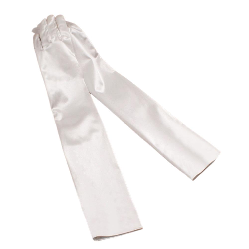 Handmade Bride Gloves Lace Trimmed Satin Gloves Ball Gloves Lace Gloves  Dinner Dresses