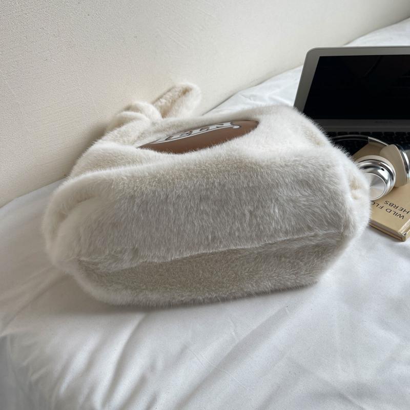 Plyšová taška tote s velkou kapacitou dámská taška přes rameno taška na dojíždění taška do podpaží