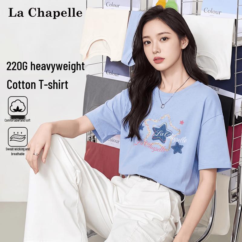 La Chapelle Women s Graphic Print Cotton T-Shirt M